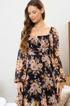 Floral Back Tie Dress