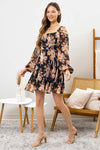 Floral Back Tie Dress