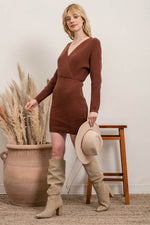 Knit Eyelet Detail Sweater Dress