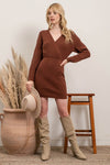 Knit Eyelet Detail Sweater Dress