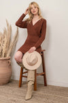 Knit Eyelet Detail Sweater Dress