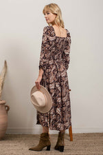 Sweetheart Neckline Midi Dress