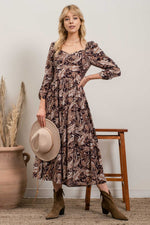 Sweetheart Neckline Midi Dress