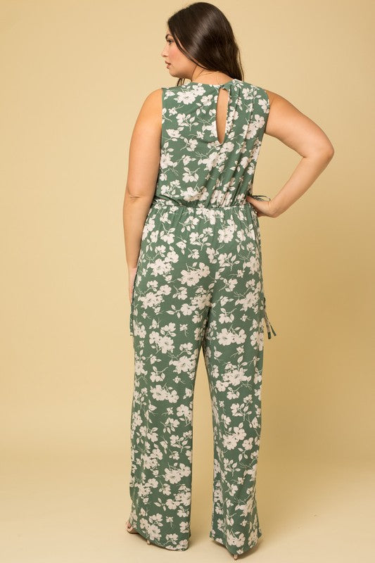 Sleeveless Tie Front Jumpsuit