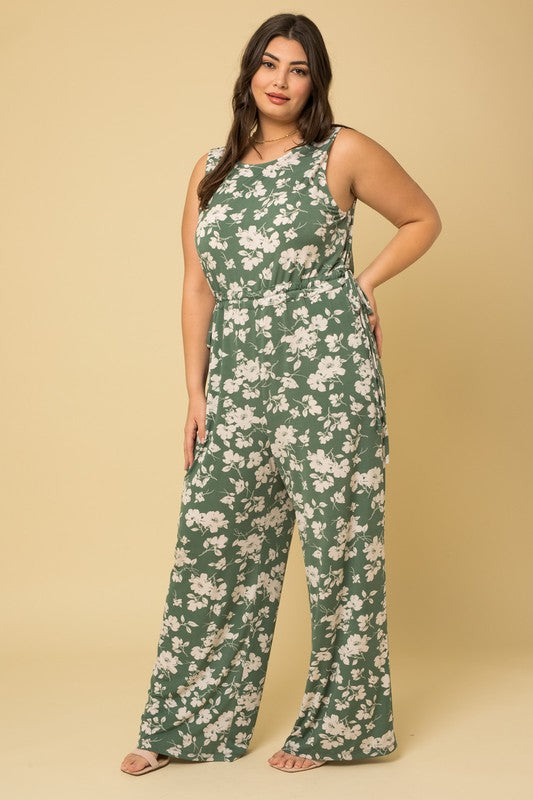Sleeveless Tie Front Jumpsuit