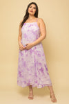Smocked Back Floral Maxi Dress (Plus Size)