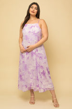 Smocked Back Floral Maxi Dress (Plus Size)