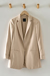 Cuffed Sleeve Blazer (Beige)