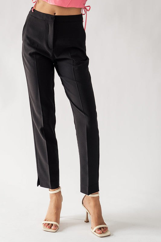 Side Pocket Cigarette Pants (Black)