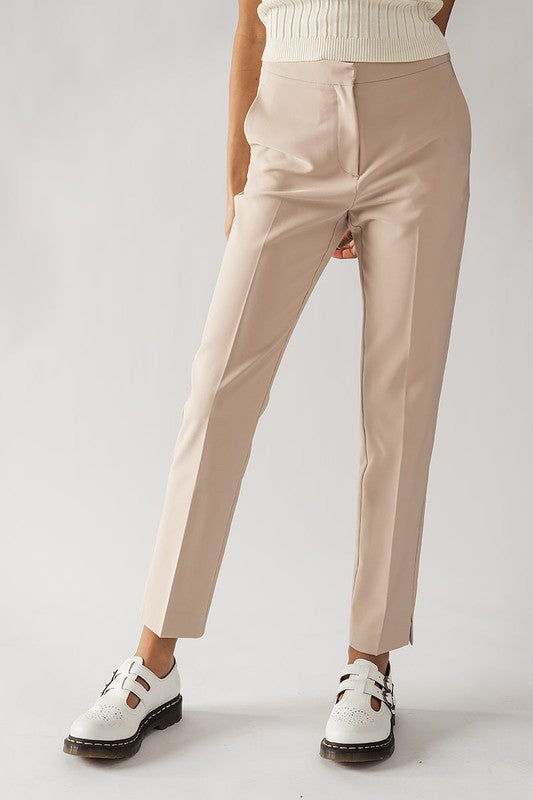 Side Pocket Cigarette Pants (Khaki)