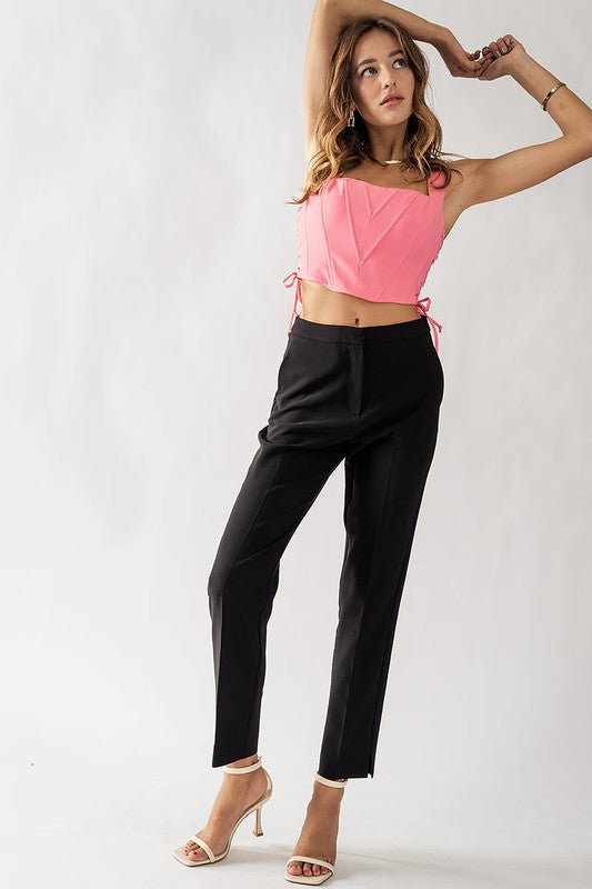 Side Pocket Cigarette Pants (Black)