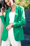 Cuffed Sleeve Blazer (Kelly Green)