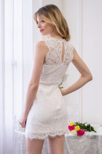 Lace Trim Mini Dress