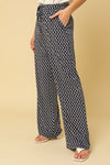 Geo Print Elastic Waist Pants