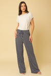 Geo Print Elastic Waist Pants