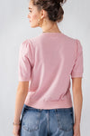Floral Embroidered French Terry Cardigan