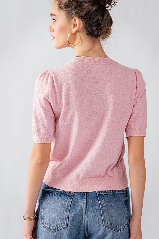 Floral Embroidered French Terry Cardigan