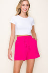 Elastic Waist Shorts w/ Tassle Detail