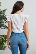 Soft Stripe Woven Top