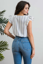 Soft Stripe Woven Top