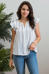 Soft Stripe Woven Top