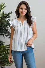 Soft Stripe Woven Top