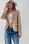 Bella Modern Business Blazer (Khaki)