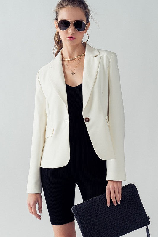 Bella Modern Business Blazer (Ivory)