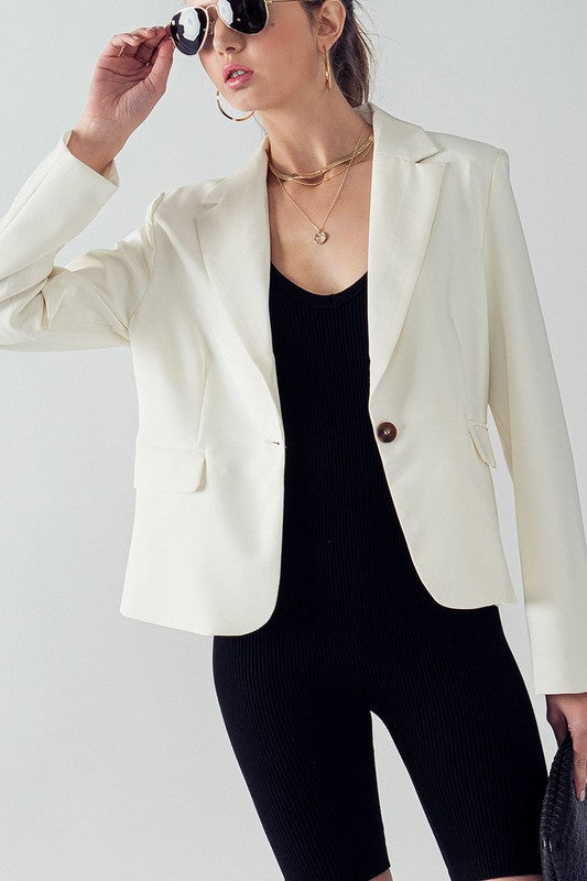 Bella Modern Business Blazer (Ivory)