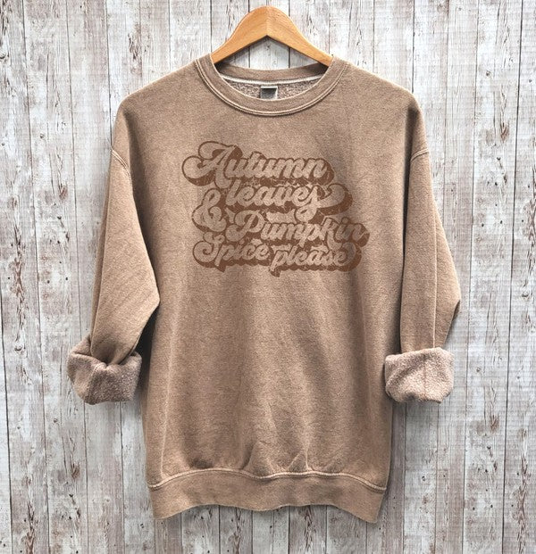 "Autumn Leaves & Pumpkin Spice Please" Unisex Sweatshirt