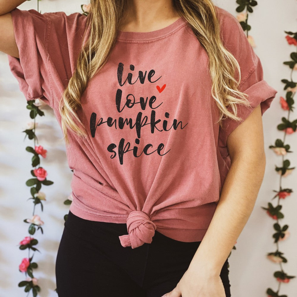 "Live, Love, Pumpkin Spice" Unisex T-Shirt