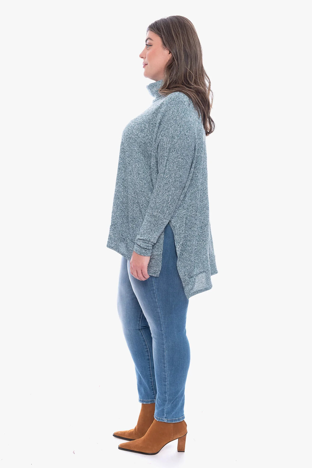 "Sascha" Cowl Neck Tunic (Plus Size)