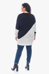 "Paulina" Tunic Sweater (Plus Size) || Black & White