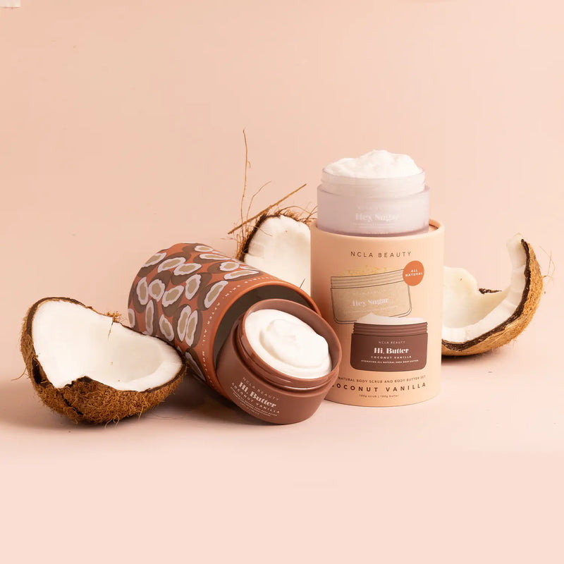 Coconut Vanilla || Body Scrub + Body Butter Holiday Gift Set