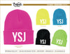 Embroidered YSJ Knit Cuff Beanie (6 Colors!)