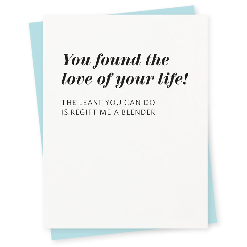"You Found the Love of Your Life!" Wedding Card