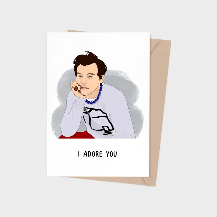 Harry Styles "I Adore You" Greeting Card