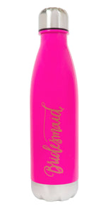 "Bridesmaid" 17oz Water Bottle (Hot Pink)