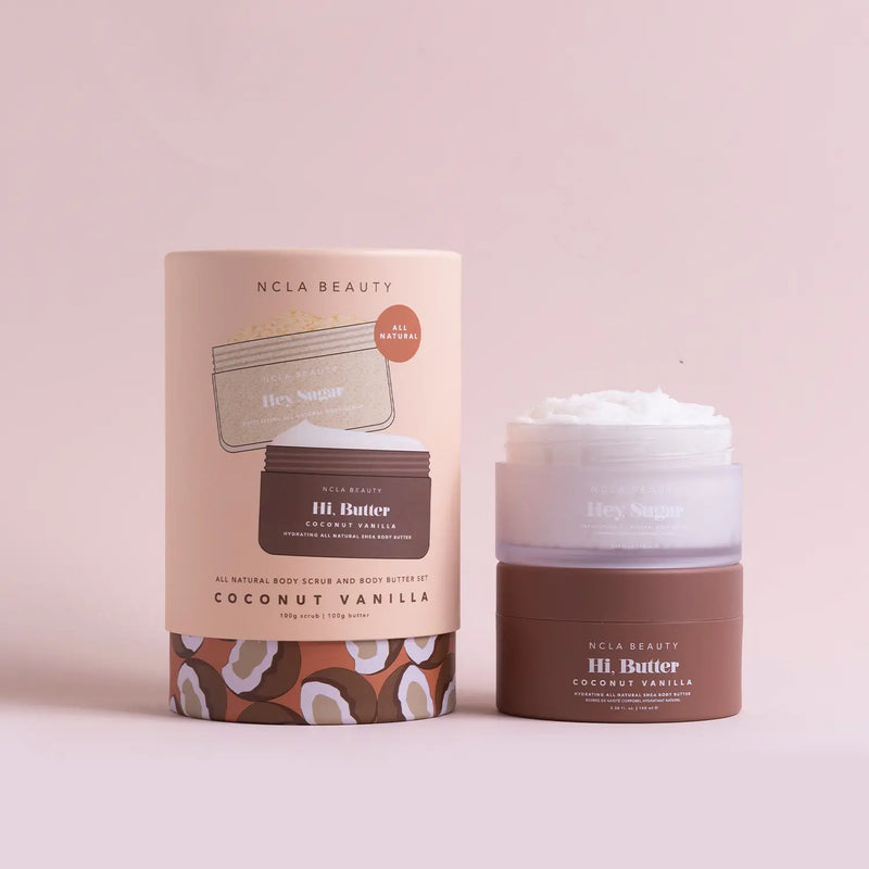 Coconut Vanilla || Body Scrub + Body Butter Holiday Gift Set