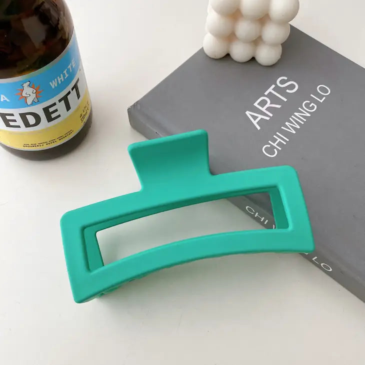 Matte "Luna Mega" Hair Claw Clip || Teal