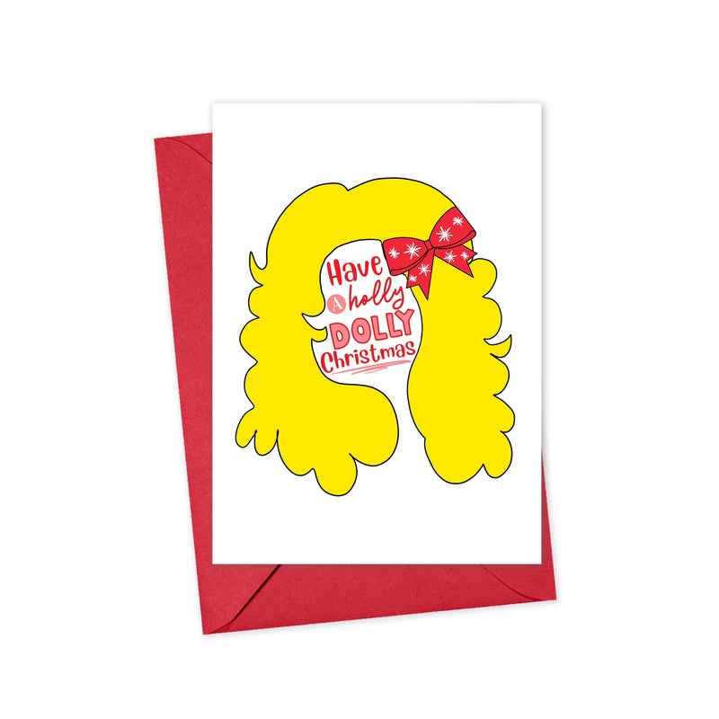 "Have a Holly Dolly Christmas" Holiday Card