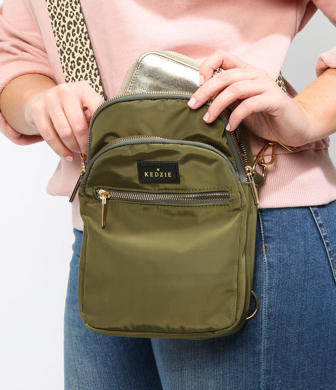 Roundtrip Convertible Sling & Crossbody Bag || Olive