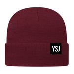 YSJ Woven Label Cuff Beanie (12 Colors!)