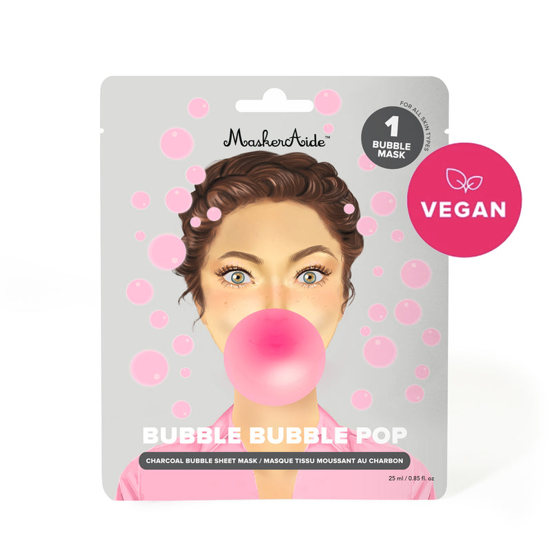 MaskerAide || "Bubble Bubble Pop" Charcoal Bubble Sheet Mask