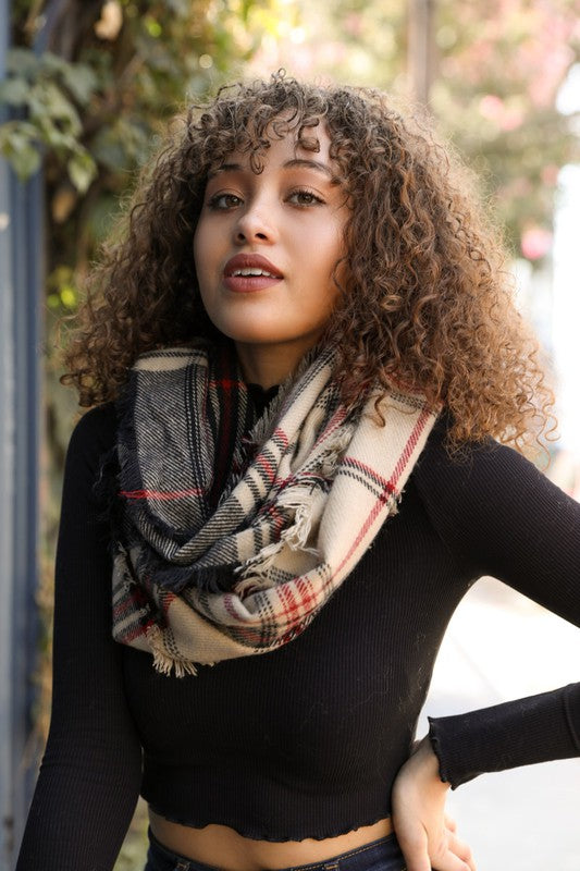 Plaid Infinity Scarf