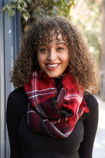 Plaid Infinity Scarf
