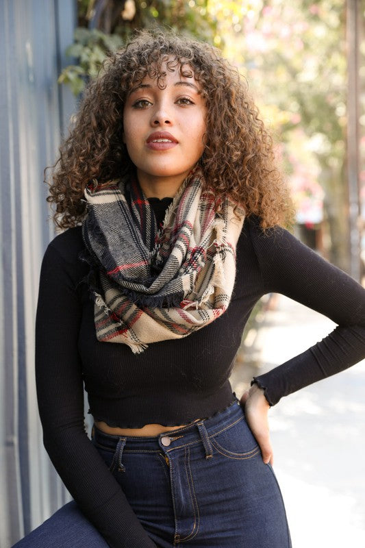Plaid Infinity Scarf