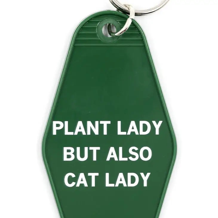 "Plant Lady But Also Cat Lady" Key Chain