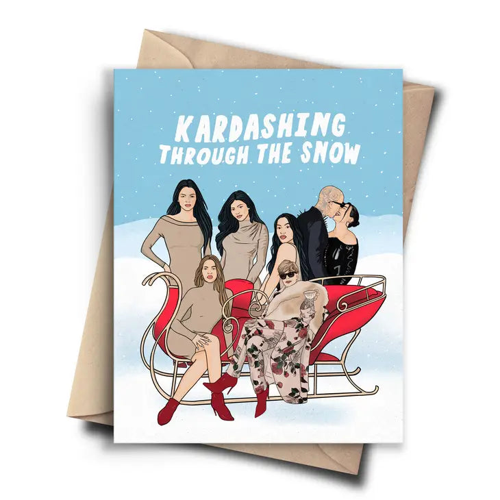 "Kardashing Through the Snow" Kardashians Holiday Card