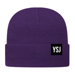 YSJ Woven Label Cuff Beanie (12 Colors!)